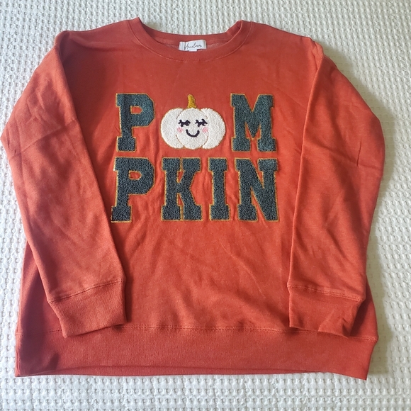 Chenille Pumpkin Sweatshirt-NWT - Picture 1 of 8